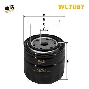 WIX FILTERS WL7067 Oil filter 11612-0603000