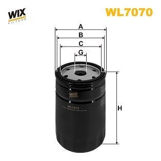 WIX FILTERS WL7070 Oil filter MLS000702