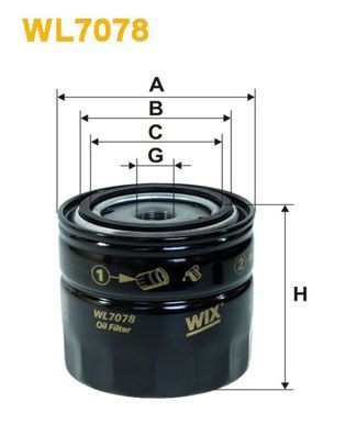 WIX FILTERS WL7078 Oil filter AM37025