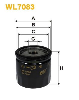 WIX FILTERS WL7083 Oil filter M20x1.5, Spin-on Filter
