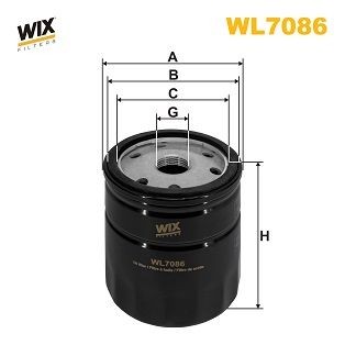 WIX FILTERS WL7086 Oil filter 1109.X1