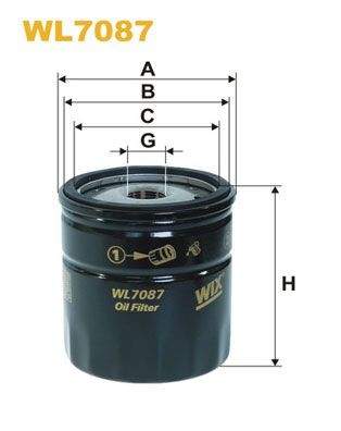 WIX FILTERS WL7087 Oil filter 6 50 389