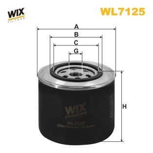 WIX FILTERS WL7125 Oil filter 3/4-16 UNF, Spin-on Filter