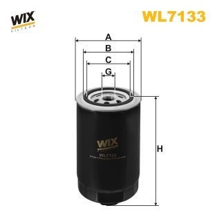 WIX FILTERS WL7133 Oil filter 3/4-16 UNF-2B, Spin-on Filter