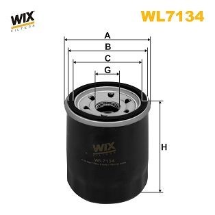 WIX FILTERS WL7134 Oil filter 122497