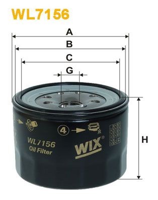 WIX FILTERS WL7156 Oil filter P N16-14-V61 -9A