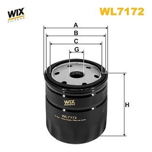 WIX FILTERS WL7172 Oil filter 3/4-16 UNF, with one anti-return valve, Spin-on Filter