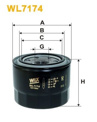WIX FILTERS WL7174 Oil filter 90915300018T