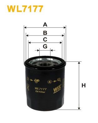 WIX FILTERS WL7177 Oil filter 16510-85C00