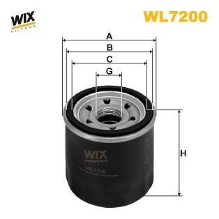WIX FILTERS WL7200 Oil filter 15400-PFB-014