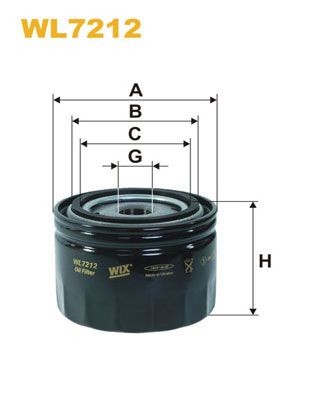 WIX FILTERS WL7212 Oil filter 13/16-16 UNF, with one anti-return valve, Spin-on Filter