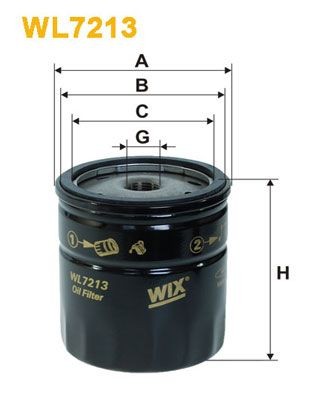 WIX FILTERS WL7213 Oil filter 5/8-18 UNF, Spin-on Filter