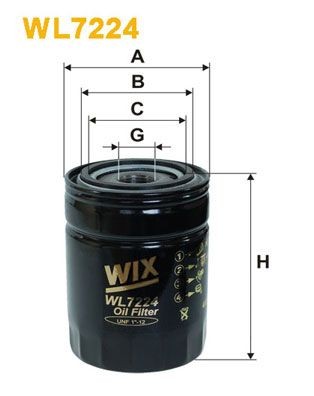 WIX FILTERS WL7224 Oil filter 193309