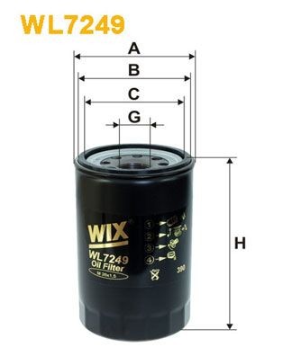 WIX FILTERS WL7249 Oil filter 3003599