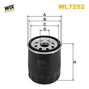 WIX FILTERS WL7252 Oil filter 6001073249