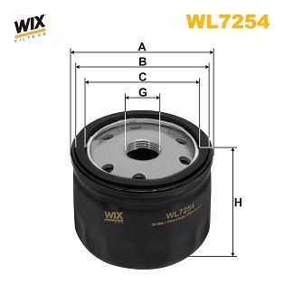 WIX FILTERS WL7254 Oil filter 01FBO042