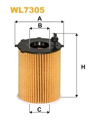 WIX FILTERS Filter Insert Inner Diameter 2: 26, 25,5mm, Ø: 72mm, Height: 99mm Oil filters WL7305 buy