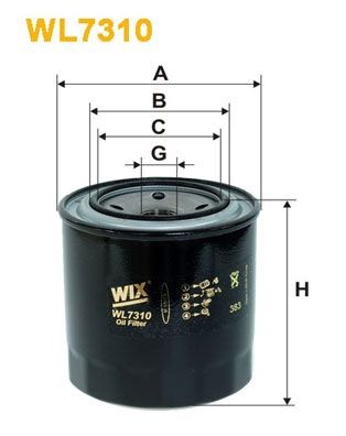 WL7310 WIX FILTERS Ölfilter MITSUBISHI Canter (FE3, FE4) 5.Generation