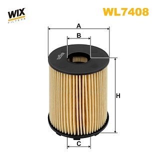WIX FILTERS Filter Insert Inner Diameter 2: 25mm, Ø: 65mm, Height: 83mm Oil filters WL7408 buy