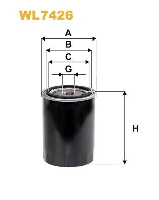 WIX FILTERS 3/4-16 UNF, Spin-on Filter Inner Diameter 2: 70, 62mm, Ø: 84mm, Height: 114,5mm Oil filters WL7426 buy