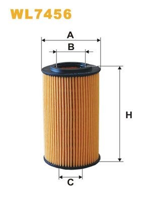 WIX FILTERS Filter Insert Inner Diameter 2: 31,5mm, Ø: 65mm, Height: 115,5mm Oil filters WL7456 buy