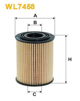 WIX FILTERS Filter Insert Inner Diameter 2: 25mm, Ø: 65mm, Height: 83mm Oil filters WL7458 buy