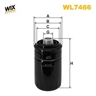 WIX FILTERS WL7466 Oil filter M 27 X 1.5, Spin-on Filter