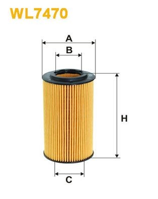 WIX FILTERS Filter Insert Inner Diameter 2: 31,5mm, Ø: 65mm, Height: 115mm Oil filters WL7470 buy