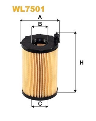 WIX FILTERS Filter Insert Inner Diameter 2: 29mm, Ø: 76mm, Height: 128mm Oil filters WL7501 buy