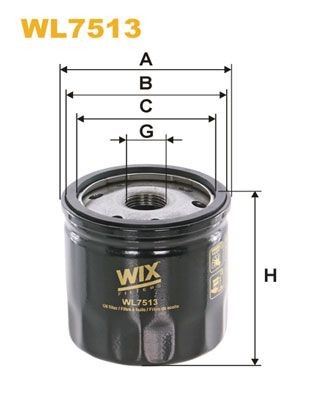 WIX FILTERS WL7513 Oil filter M20x1.5, Spin-on Filter