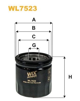 WIX FILTERS M22x1.5, Spin-on Filter Inner Diameter 2: 71,5, 62,5mm, Ø: 76,5mm, Height: 78mm Oil filters WL7523 buy