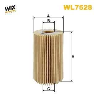 WIX FILTERS Filter Insert Inner Diameter 2: 29mm, Ø: 70mm, Height: 117mm Oil filters WL7528 buy