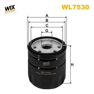 WIX FILTERS WL7530 Oil filter 12670058