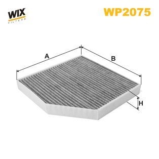 WIX FILTERS Activated Carbon Filter, 255, 170 mm x 250 mm x 35 mm Width: 250mm, Height: 35mm, Length: 255, 170mm Cabin filter WP2075 buy