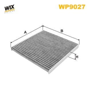 WIX FILTERS WP9027 Pollen filter Activated Carbon Filter, 215 mm x 214 mm x 19 mm
