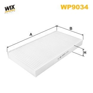 WIX FILTERS WP9034 Pollen filter Particulate Filter, 328 mm x 164 mm x 30 mm