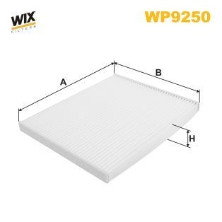 WIX FILTERS WP9250 Pollen filter Particulate Filter, 265 mm x 216 mm x 20 mm