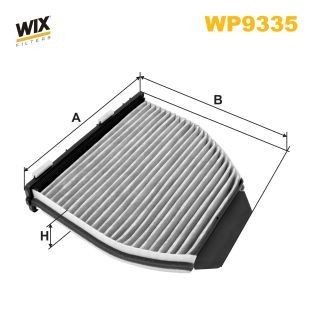 WIX FILTERS WP9335 Pollen filter Activated Carbon Filter, 271 mm x 261 mm x 85 mm