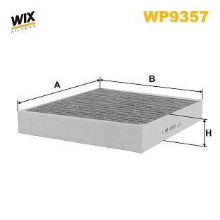 WIX FILTERS Activated Carbon Filter, 240 mm x 204 mm x 35 mm Width: 204mm, Height: 35mm, Length: 240mm Cabin filter WP9357 buy