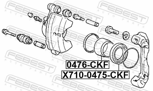 FEBEST Dust Cover, brake caliper piston X710-0475-CKF for MITSUBISHI COLT, LANCER, GALANT
