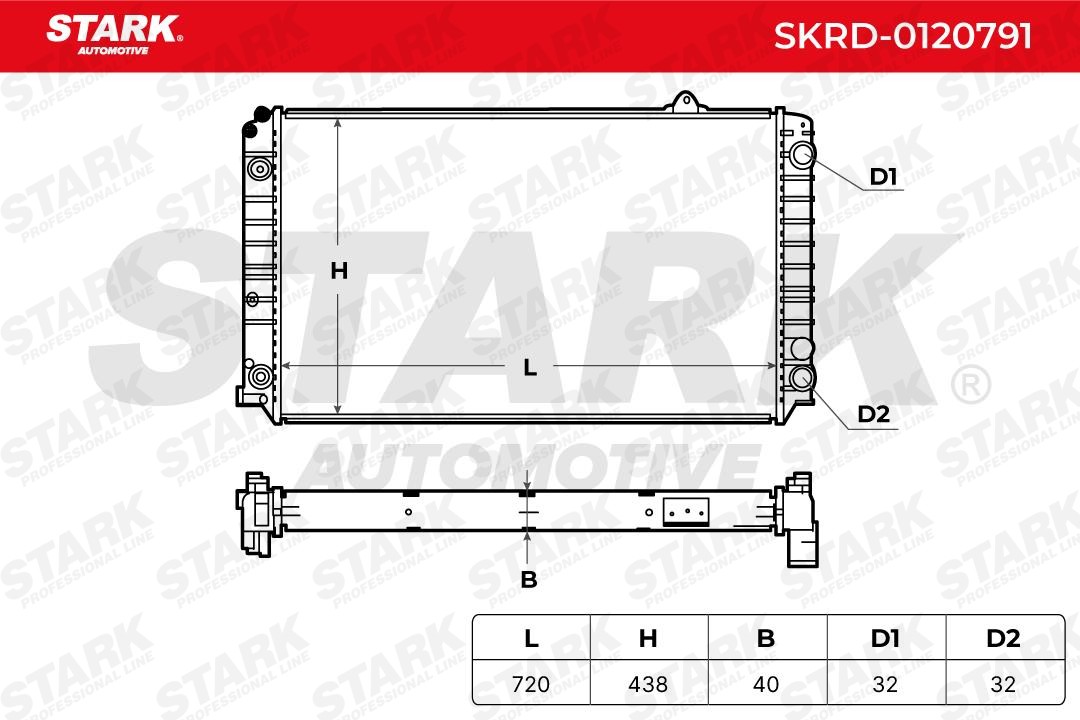 Engine radiator SKRD-0120791 from STARK