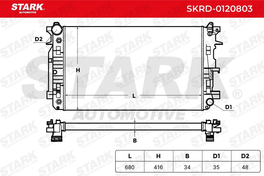 STARK Radiator, engine cooling SKRD-0120803