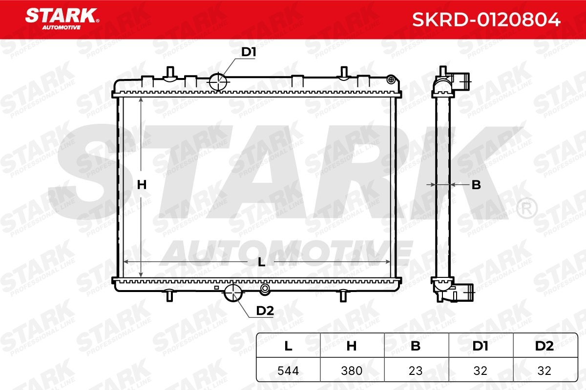 Engine radiator SKRD-0120804 from STARK