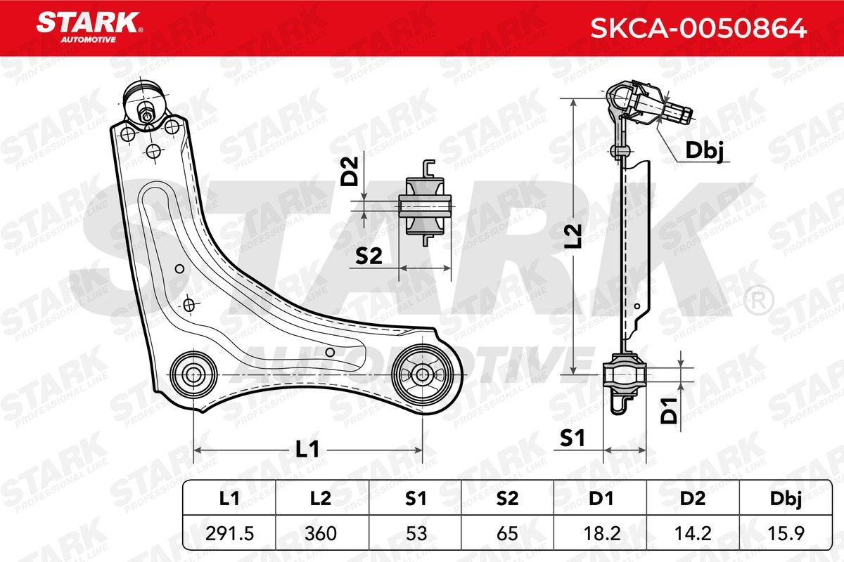 OEM-quality STARK SKCA-0050864 Suspension control arm