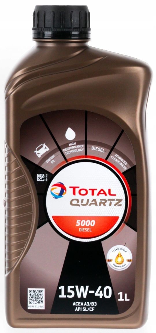 Aceite de motor TOTAL Quartz, 5000 2166236 15W40, 1L