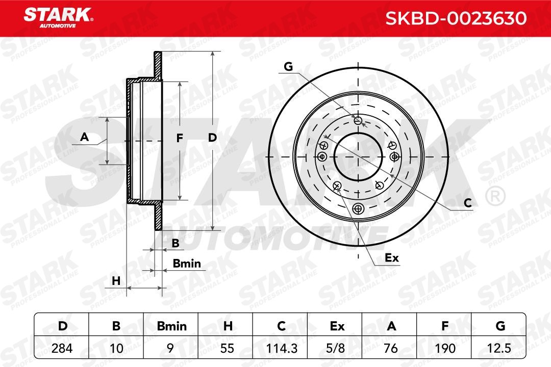 Brake disc SKBD-0023630 from STARK