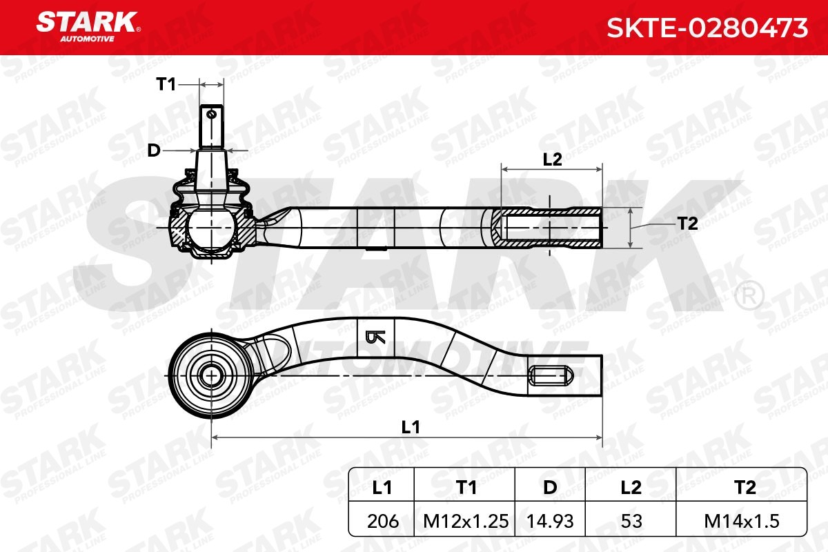 OEM-quality STARK SKTE-0280473 Track rod end