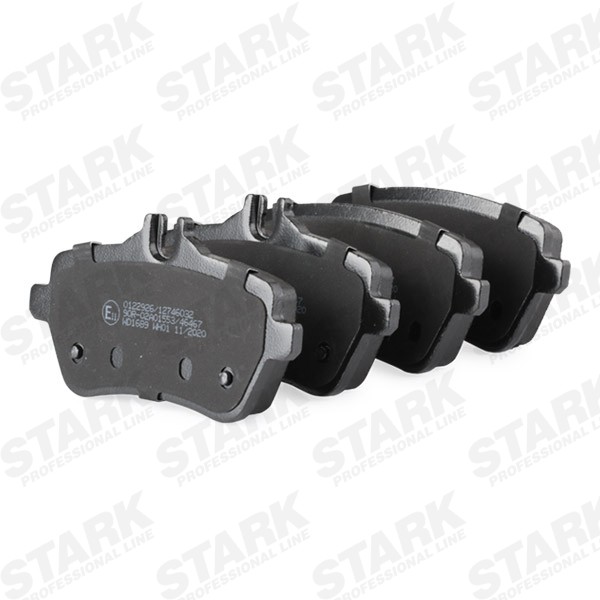 STARK SKBP-0011717 Disc pads Rear Axle, Low-Metallic, prepared for wear indicator