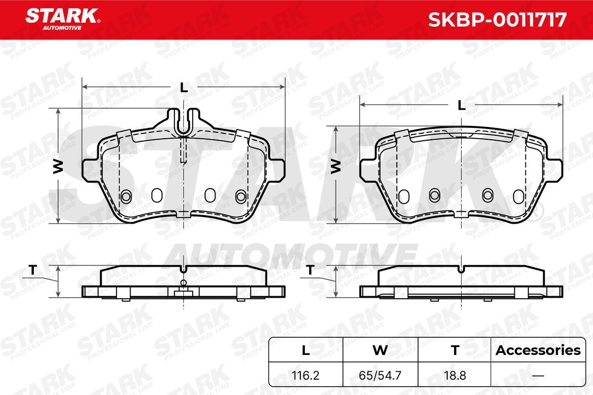 STARK Brake pad set, disc brake SKBP-0011717 buy online
