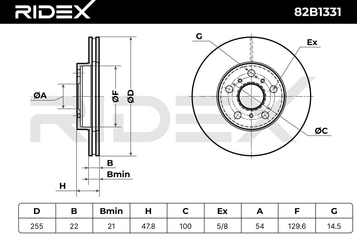 OEM-quality RIDEX 82B1331 Brake rotor